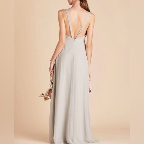 Birdy Grey Moni Convertible Maxi Dress Size M Dove Grey Bridesmaid Gown Fairy - Picture 5 of 13